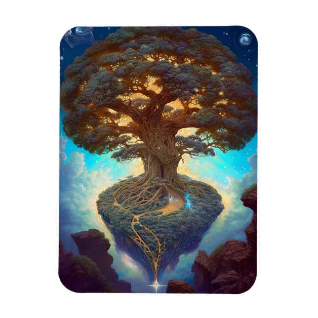 Baum des Lebens surreale Natur Kunst Magnet (Vertikal)