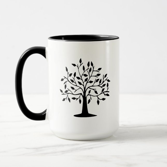 Baum des Lebens - Tasse mit Innenfarbe - Lebensbau (Links)