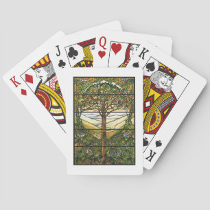 Baum des Lebens/Tiffany-Buntglasfenster Spielkarten