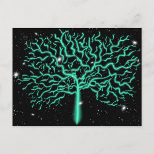 Baum des Lebens und Sternenverehrungskunst 6. Janu Postkarte