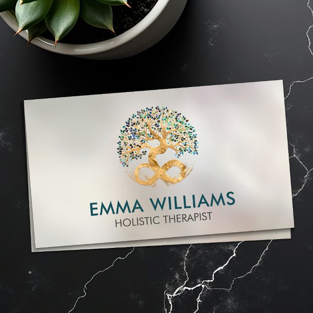 Baum des Lebens - Unendlichkeit - Blätter der Musc Visitenkarte (Von Creator hochgeladen)