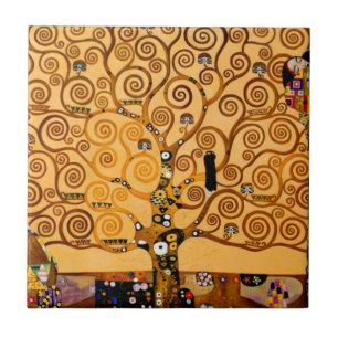 Baum des Lebens von Gustav Klimt Fine Art Fliese