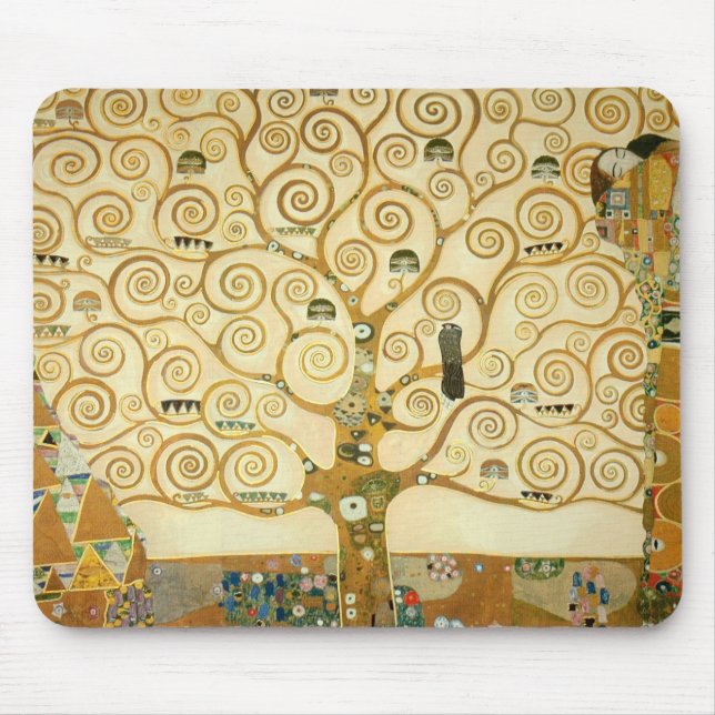 Baum des Lebens von Gustav Klimt Mousepad (Vorne)