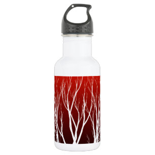 Baum des Lebens: Weiße Bäume auf der Roten Kunst Trinkflasche