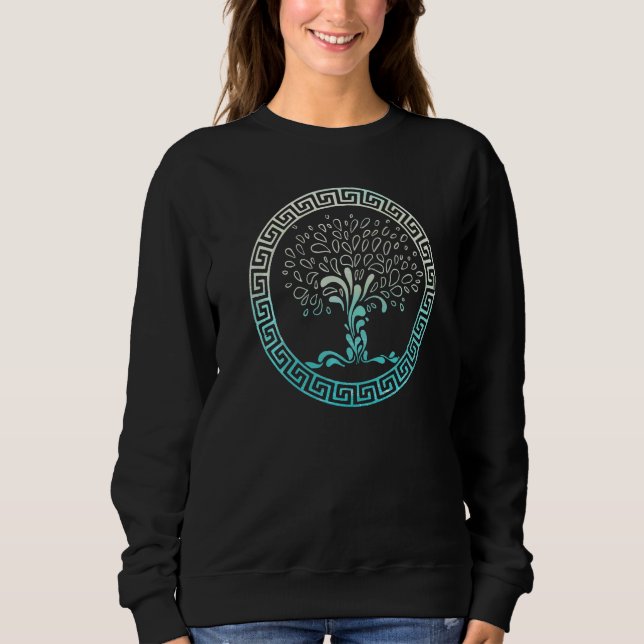 Baum des Lebens Wikinger Midgard Thor Walhalla Nor Sweatshirt (Vorderseite)