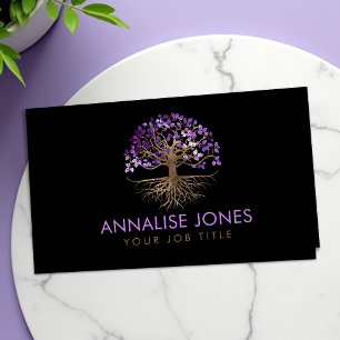 Baum des Lebens - Yggdrasil - Gold und Amethyst Visitenkarte