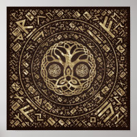 Baum des Lebens - Yggdrasil mit Trinity Knoten