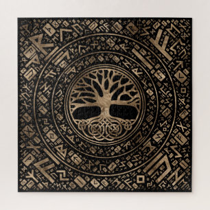 Baum des Lebens - Yggdrasil Runic Pattern