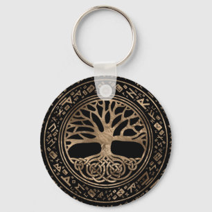 Baum des Lebens - Yggdrasil Runic Pattern Schlüsselanhänger