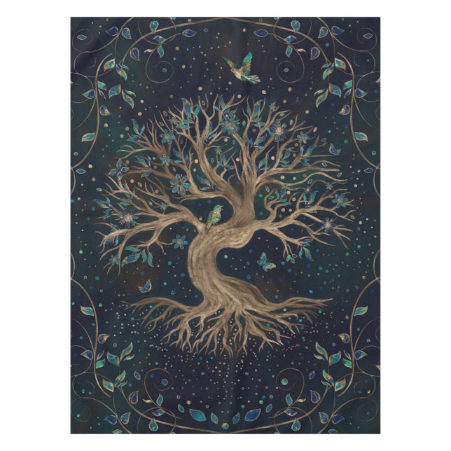 Baum des Lebens - Yggdrasil Tischdecke (Vorderseite)