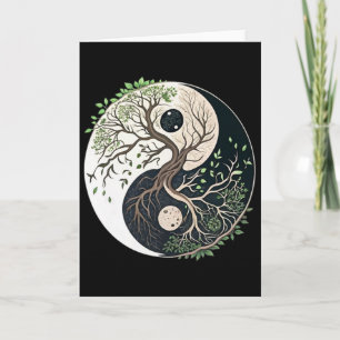Baum des Lebens Yin Yang Yoga Natur Lance Kunst Karte
