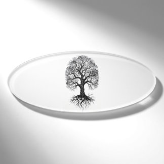 Baum des Lebens Zen-Ovaler Namensschild Namenschild