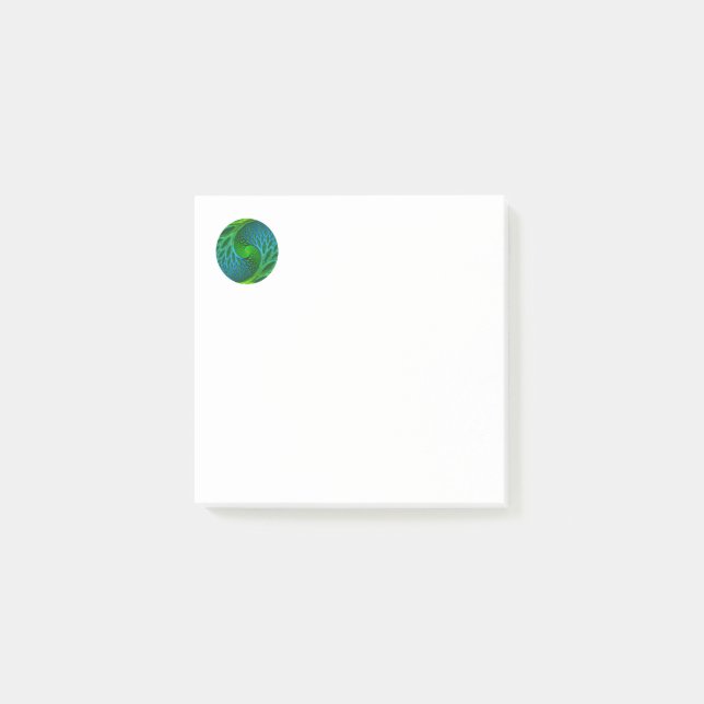 Baum des lebensspiralen Fraktals Post-it Klebezettel (Vorderseite)