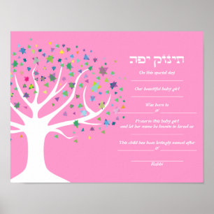 BAUM des LIFE-Jüdischen Geburtszeugnisses Poster