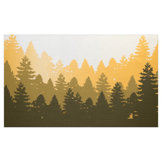 Baum- des WaldesSilhouette-Illustration Stoff (Yard (91,4 cm))