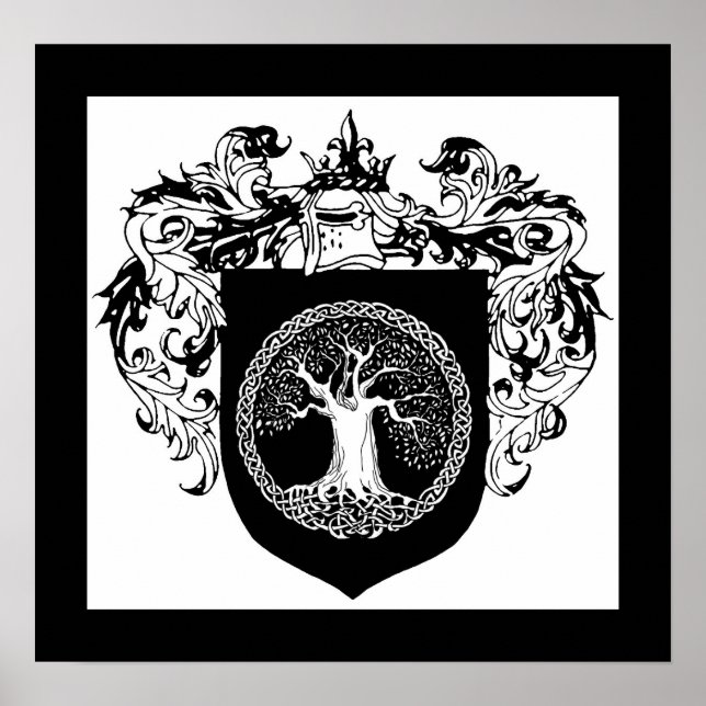 Baum des Wappen Poster (Vorne)
