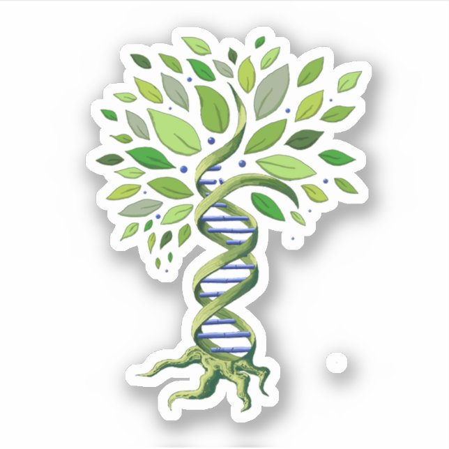 Baum DNA Genetik Biologie Umwelt Aufkleber (Vorderseite)
