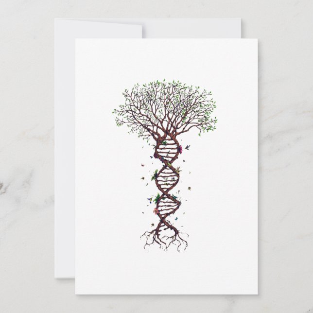 Baum DNA Genetik Biologie Umwelt Save The Date (Vorderseite)