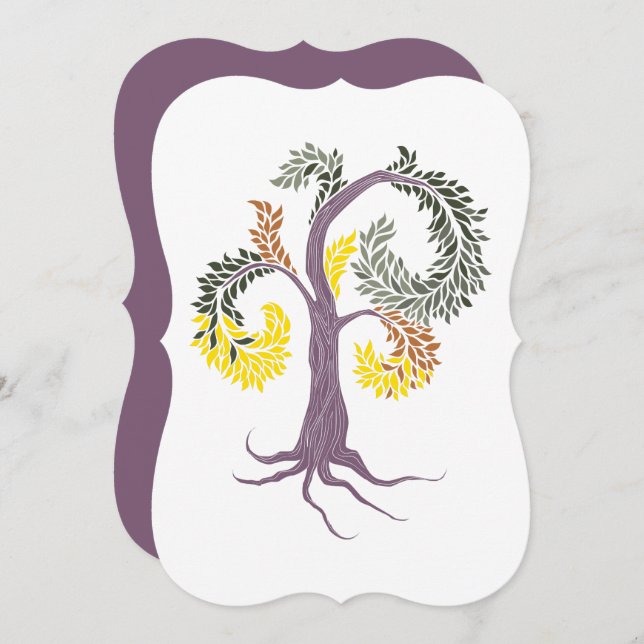 Baum durch Abtei Einladung (Vorne/Hinten)