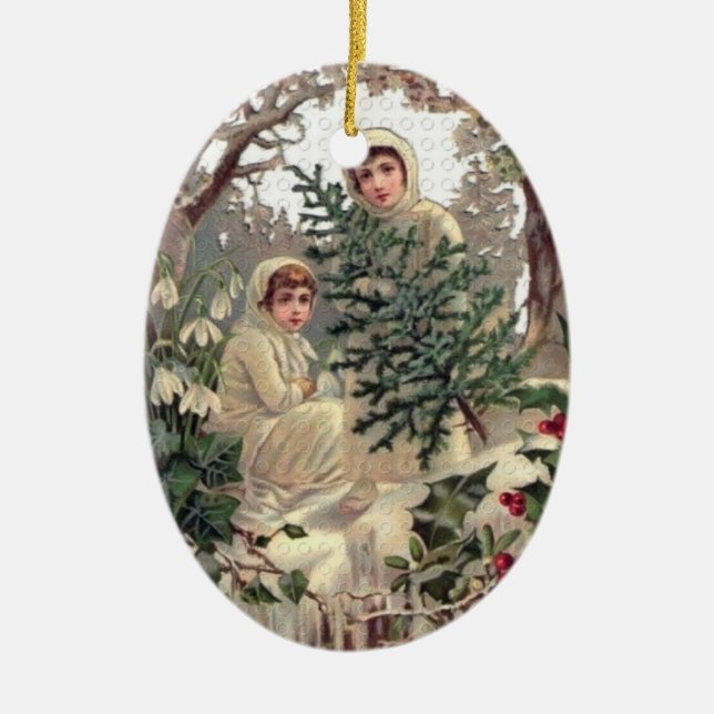 Baum-Einkaufen Keramikornament (Vorne)