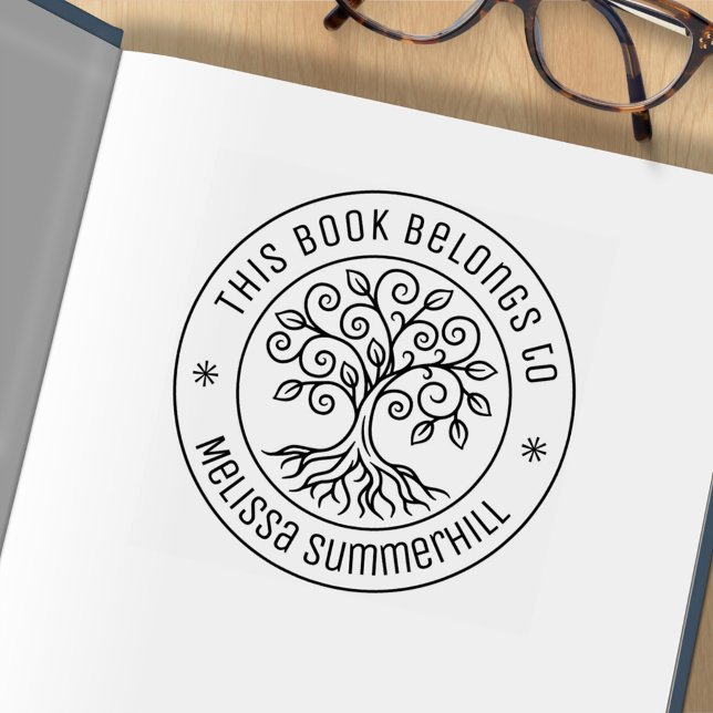 Baum-Exlibris Rund Gummistempel (Von Creator hochgeladen)