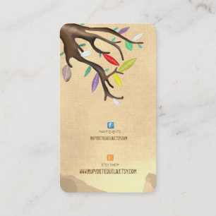 BAUM FACEBOOK UND ETSY HANDMADE LOGO GESCHÄFTSKART VISITENKARTE