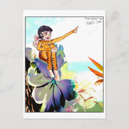 Baum-Feen 4 Postkarte