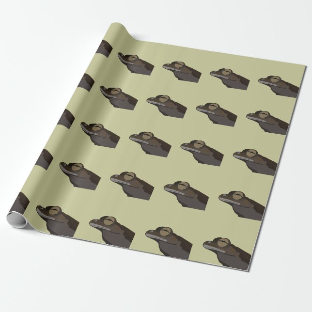 Baum Frog Illustration Geschenkpapier (Ungerollt)