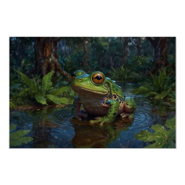 Baum Frog in einer Wildtierwelt-Szene Poster (Vorderseite)