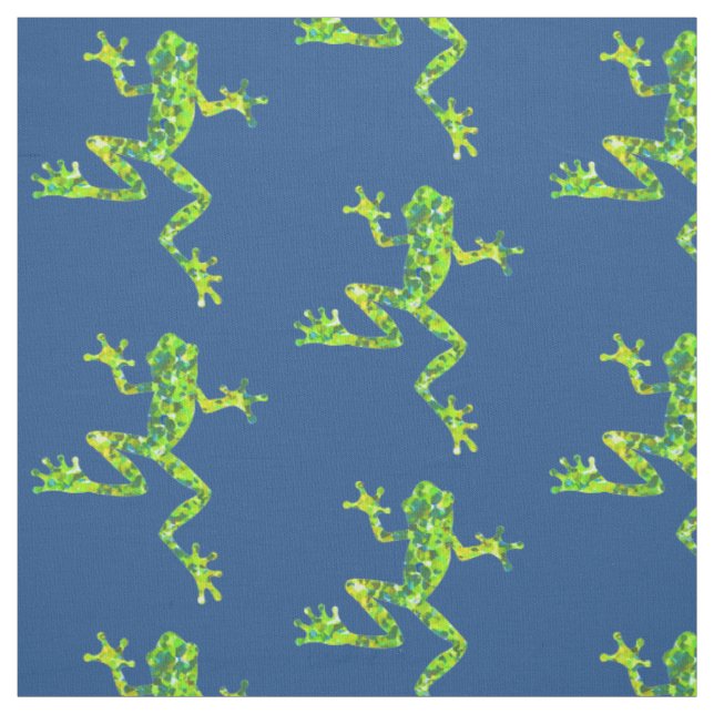 Baum-Frosch auf dem Aufstieg Stoff (Muster)