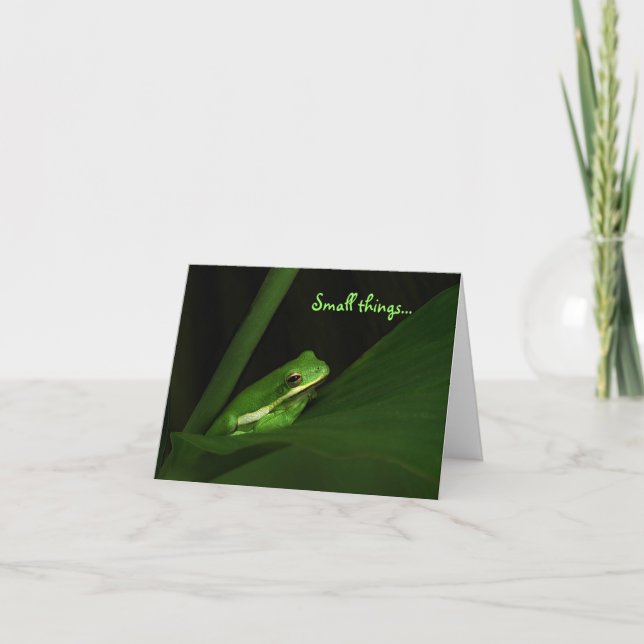 Baum-Frosch danken Ihnen Anmerkungs-Karte Dankeskarte (Vorderseite)