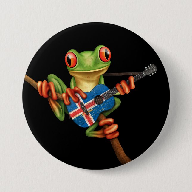 Baum-Frosch, der isländisches Button (Vorderseite)