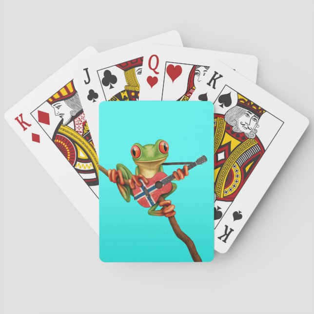 Baum-Frosch, der norwegisches Spielkarten (Rückseite)