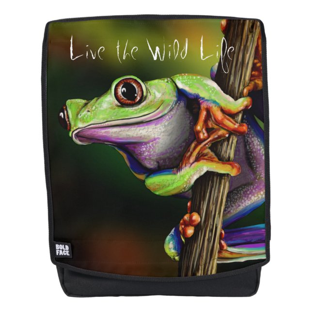 Baum-Frosch - leben das wilde Leben/der Rucksack (Vorderseite)
