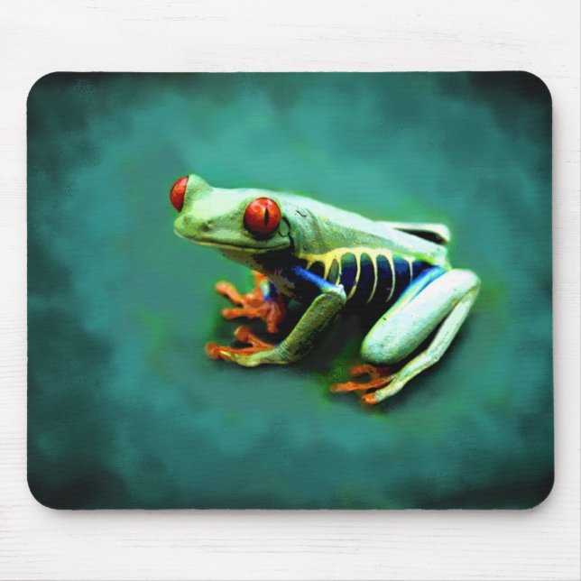 Baum-Frosch-Porträt Mousepad (Vorne)
