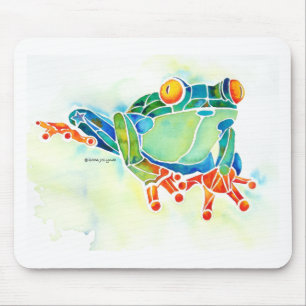 Baum-Frosch-wunderliches Grün Mousepad