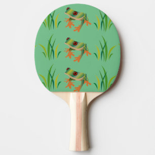 Baum-Frösche auf Klingeln Pong Paddeln Tischtennis Schläger