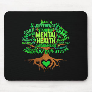 Baum für das Bewusstsein für psychische Gesundheit Mousepad