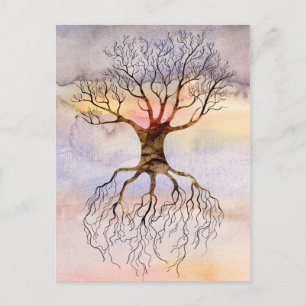 Baum gegen den Himmel Postkarte