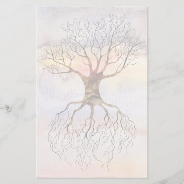 Baum gegen Himmel Briefpapier (Vorderseite)