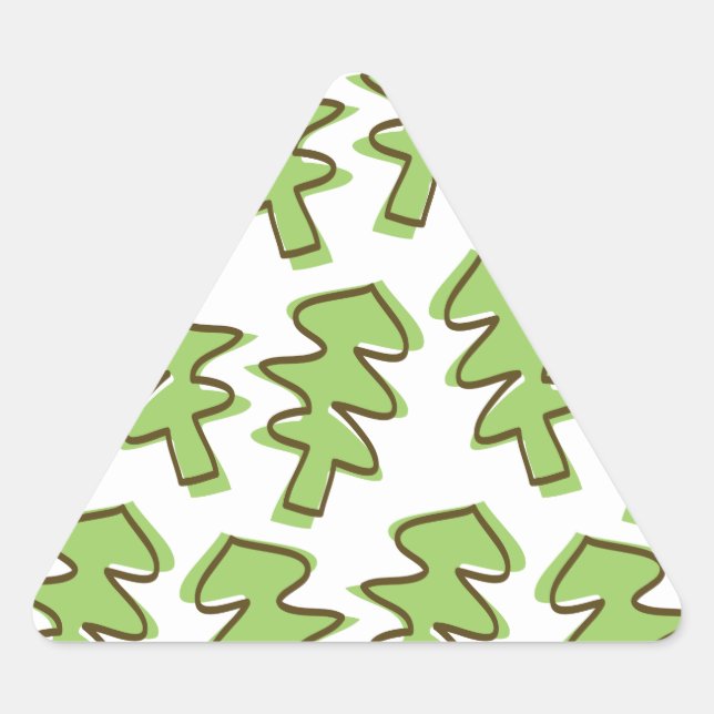 Baum gemustert dreieckiger aufkleber (Vorderseite)