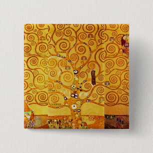Baum Gustav Klimt Nouveau Button