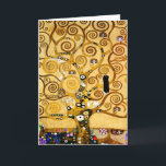 Baum Gustav Klimt Nouveau Karte<br><div class="desc">Der Baum des Lebens (1909) ist ein schönes Gemälde des Wiener Sezessionisten Gustav Klimt. Bekannt für die Malerei mit reinem Gold,  ist seine Kunst lebendig und lustig. Der Baum des Lebens ist ein klassisches Jugendstilbild.</div>