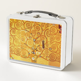 Baum Gustav Klimt Nouveau Metall Brotdose