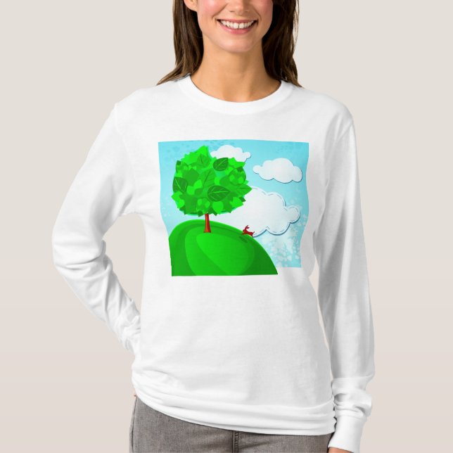 Baum Hintergrund, T-Shirt (Vorderseite)