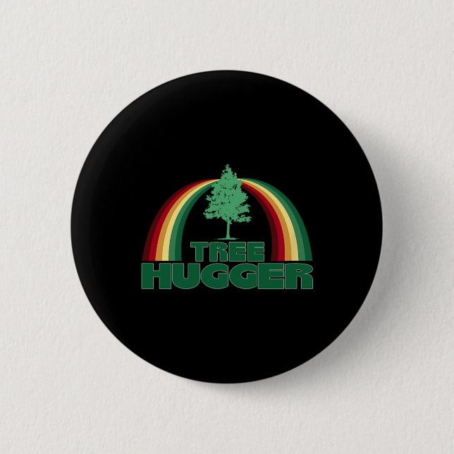 Baum Hugger Earth Day Tree Environmental Protectio Button (Vorderseite)