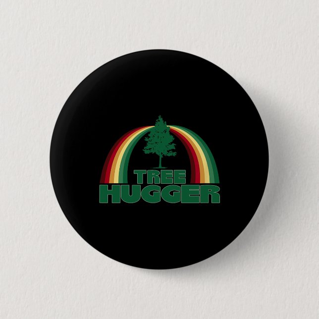 Baum Hugger Earth Day Tree Environmental Protectio Button (Vorderseite)