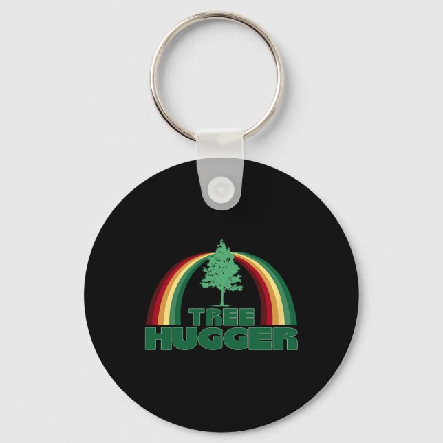 Baum Hugger Earth Day Tree Environmental Protectio Schlüsselanhänger (Vorderseite)