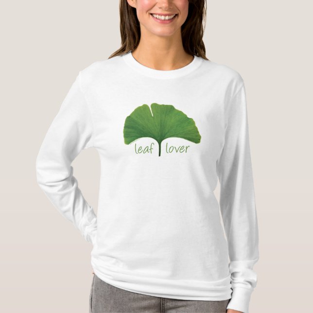 Baum Hugger, Leaf Lover - Ginkgo T-Shirt (Vorderseite)