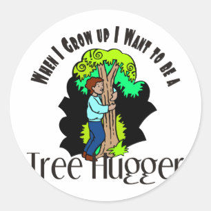 Baum Hugger Runder Aufkleber
